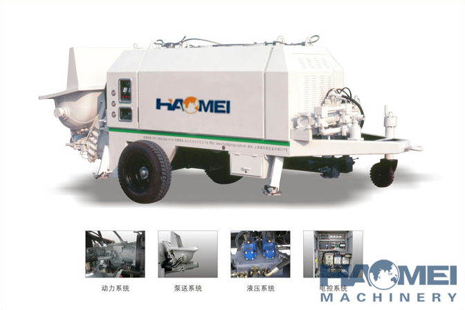 HBT100 Mobile hydraulic trailer concrete pump