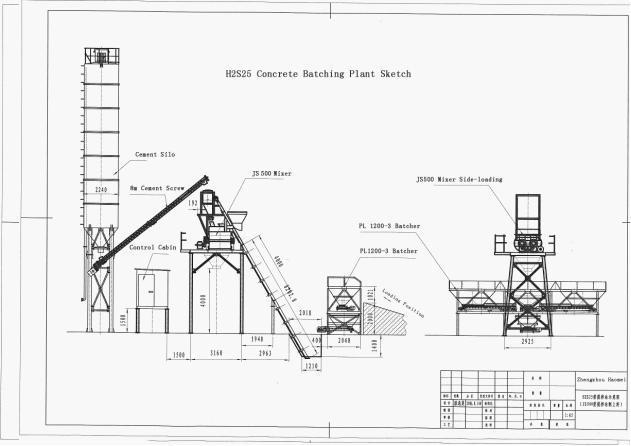 HZS25 mini stationary batching plant