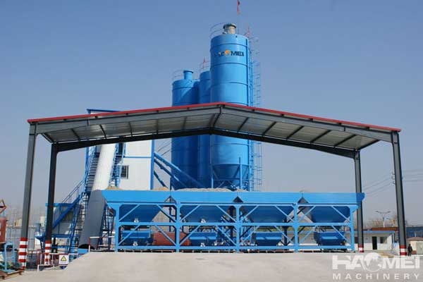 HZS60 Concrete batching plant ( Belt conveyor )