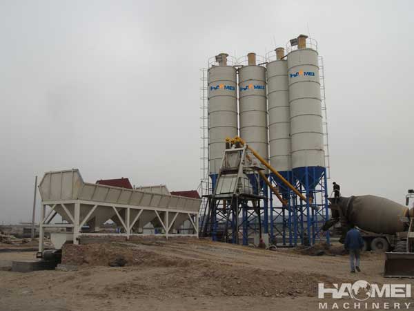HZS75 Concrete batching plant ( Skip hoist )