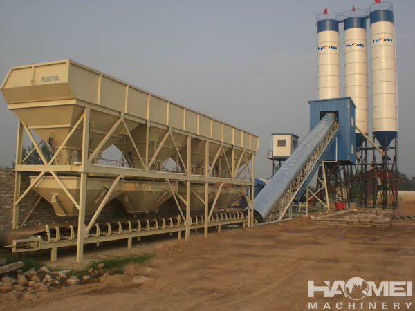 HZS90 concrete batching plant