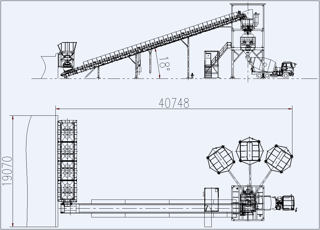 HZS150 concrete batching plant