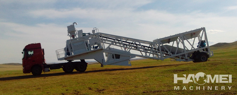 60m3/h portable concrete plant