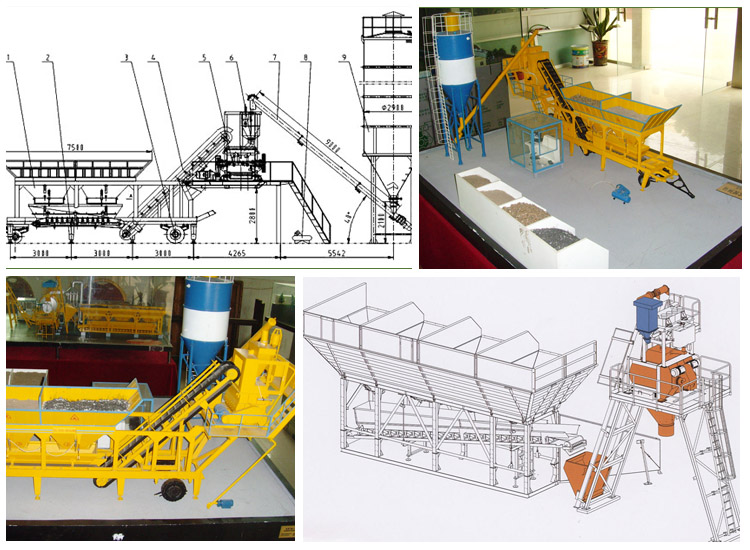 YHZS35 mini mobile concrete plant