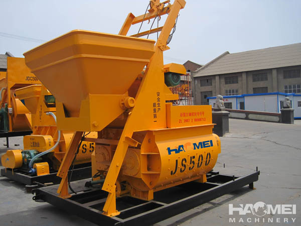 Js500 Concrete Mixer Twin Shaft Concrete Mixer Haomei Concrete Plant